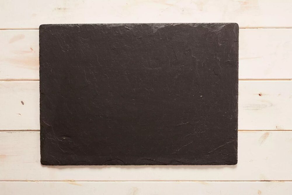 B9- 34cm x 25cm Black marble cheese slate - $15.00 daily hire