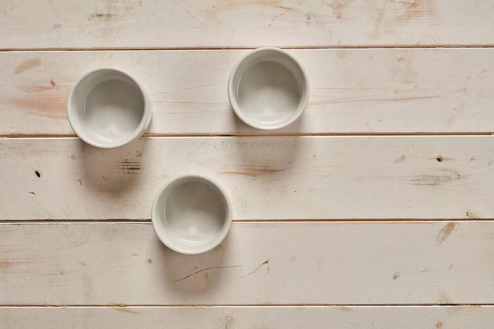 M1-7.5cm white ramekin x 2 - $3.00 daily hire